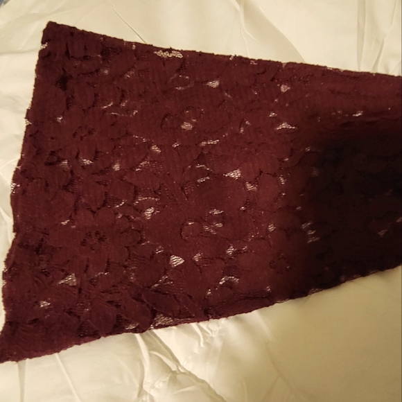 Eyeshadow Tops Eyeshadow Clothing Nwt Lace Shorty Top In Burgundy